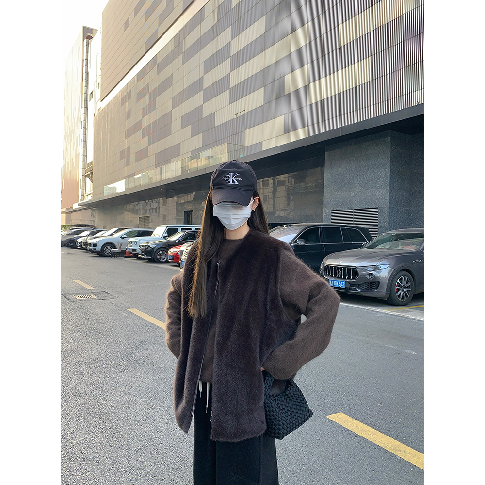 大小姐77 本期bi收!日常时髦vintage仿水貂环保皮草秋冬坎肩马甲 - 图2