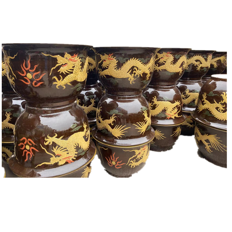 龙缸花盆粗陶均釉缸大型铁树茶树落地盆陶瓷花卉绿植盆栽种树龙缸,淘宝优惠券,粉丝福利购,淘宝优惠卷