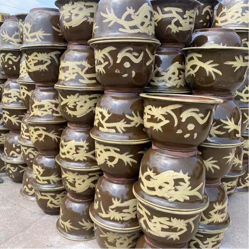 龙缸花盆粗陶均釉缸大型铁树茶树落地盆陶瓷花卉绿植盆栽种树龙缸,淘宝优惠券,粉丝福利购,淘宝优惠卷