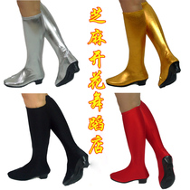 Tibetan Mongolian dance boots female style dance boots ethnic dance performance red elastic long cylinder boots