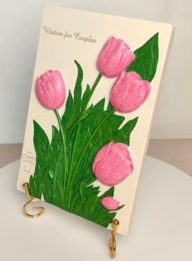 Wisdom for Couples郁金香树脂摆件双面摆件