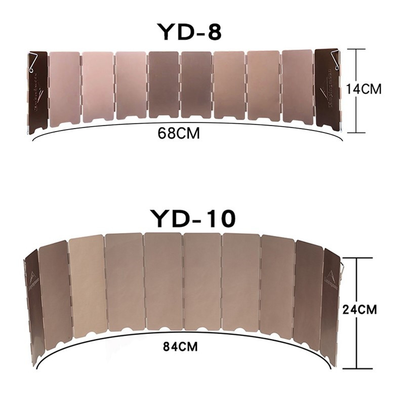 柯曼户外炉具挡风板10片铝合金便携折叠防风板野外露营炉头防风罩