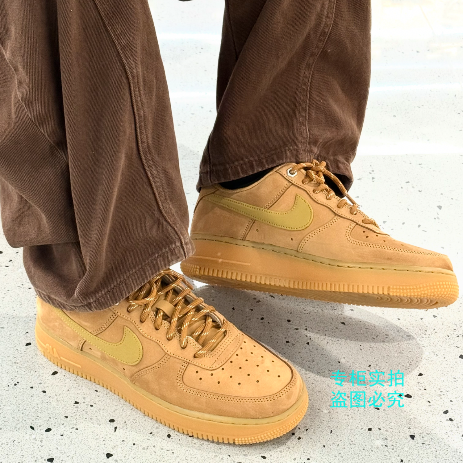 Nike Air Force 1 AF1空军一号小麦色高低帮经典板鞋 CJ9179-200,淘宝优惠券,粉丝福利购,淘宝优惠卷