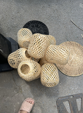 竹编灯笼手工编织花灯古风汉服配饰道具装饰品中秋元宵节手提宫灯