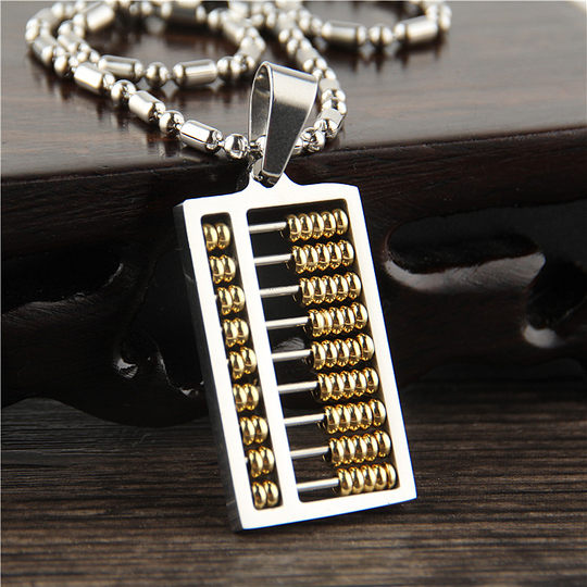 Wishful thinking titanium steel fortune transfer pendant necklace