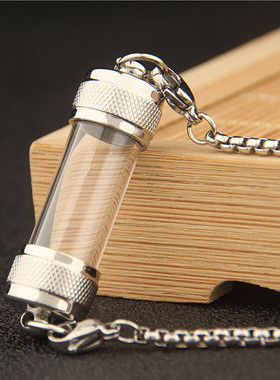 男女钛钢双面防水透明空心可打开