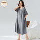 【7A抗菌】2025新款睡裙女夏莫代尔短袖带胸垫长款过膝待产裙孕妇