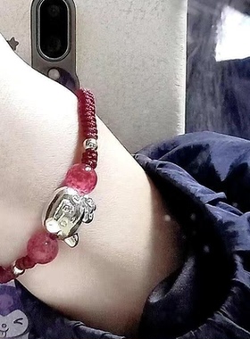 hellokitty情侣手链可爱卡通手工编织手绳送男友送女友礼物ins风