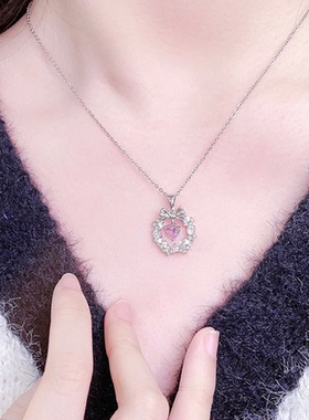 爱之花环项链女轻奢小众简约