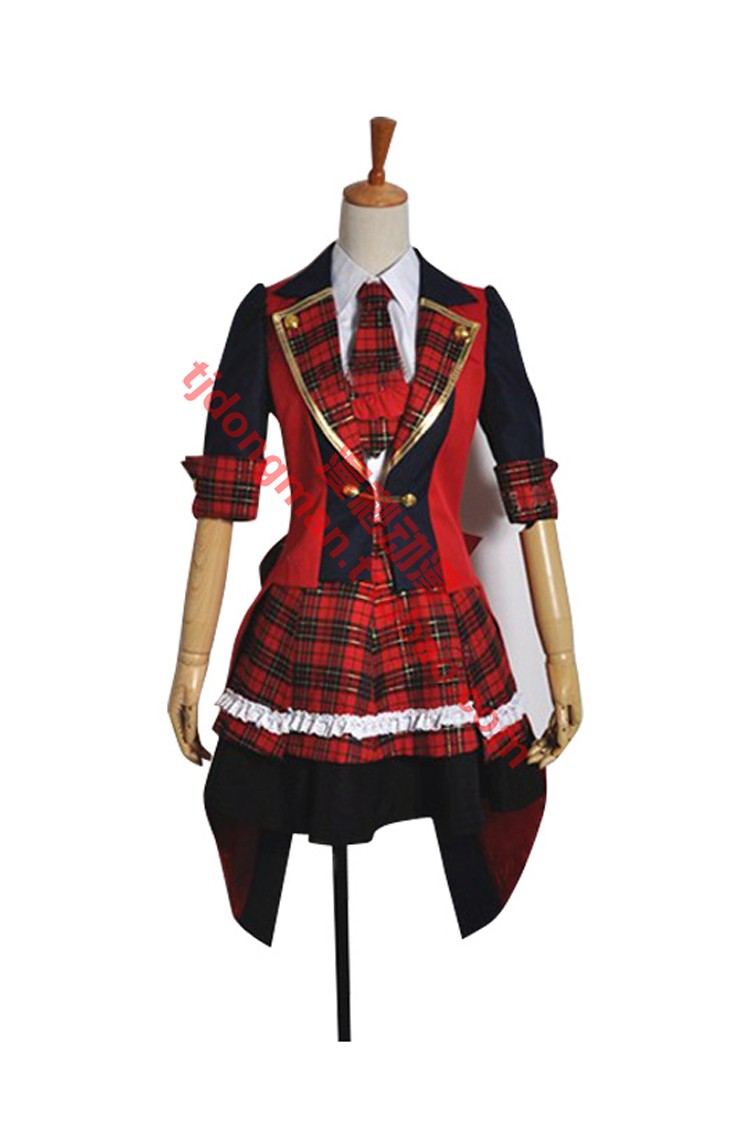 AKB0048宫泽佐江红黑打歌服 cosplay定做承接动漫服装假发定制-图3