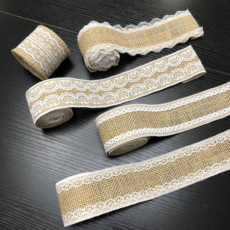 麻布蕾丝卷幼儿园环创布置材料diy手工环境制作布料花边布条丝带_虎窝淘