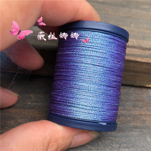 薇丝娜娜6股高光幻彩蜡金线镭射色炫彩蜡线手工diy线圈绕线绳耐磨 - 图3