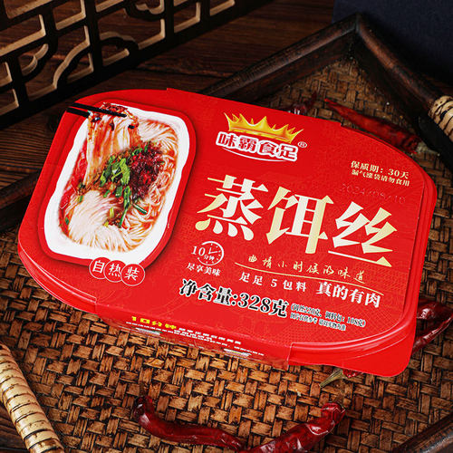 云南特产曲靖蒸饵丝自热方便小吃饵块懒人曲靖饵丝早餐早点充饥 - 图0