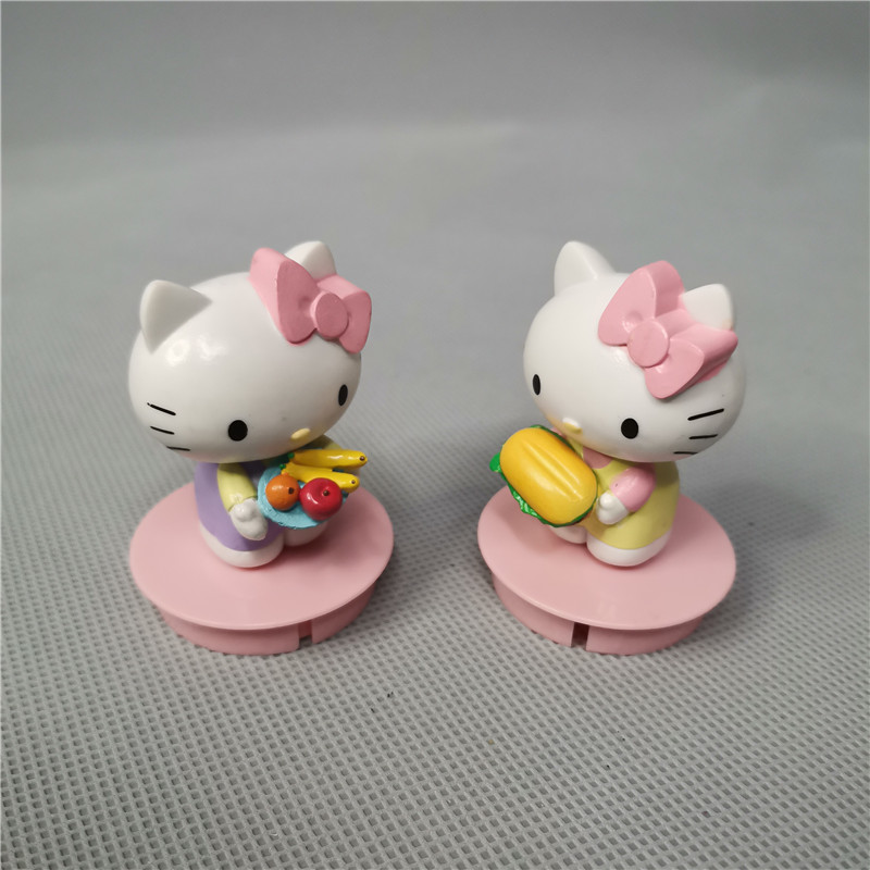 hellokitty凯蒂猫  KT猫 可爱卡通公仔手办玩偶汽车摆件玩具女孩 - 图1