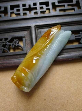 天然玉石a货金蝉一鸣惊人吊坠