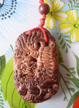 印度小叶紫檀挂牌吊坠