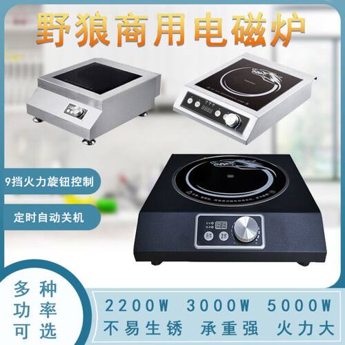 沙县保修1年220V2200W3500W5000W野狼电磁炉大功率凹面平面YLS230 - 图1