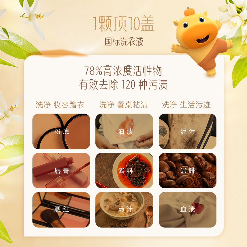 【抢先加购】立白沙龙级香氛洗衣凝珠六合一留香除螨速溶橙花香味