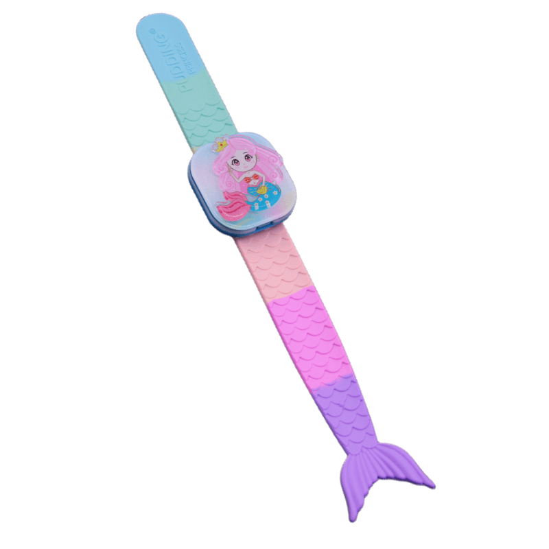 韩版新款小女孩儿童公主美人鱼手表玩具啪啪圈手环拍拍圈六一礼物,淘宝优惠券,粉丝福利购,淘宝优惠卷
