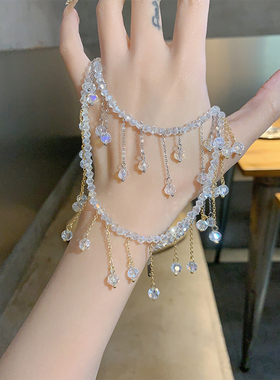 超闪锆石流苏项链轻奢小众高级感