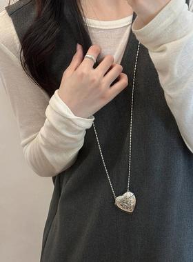 韩系爱心小包项链女小众设计