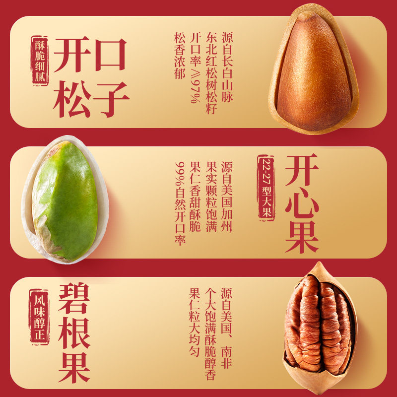 【胡可推荐】三只松鼠_华曜金16袋/2064g×2箱送长辈送礼健康营养,淘宝优惠券,粉丝福利购,淘宝优惠卷