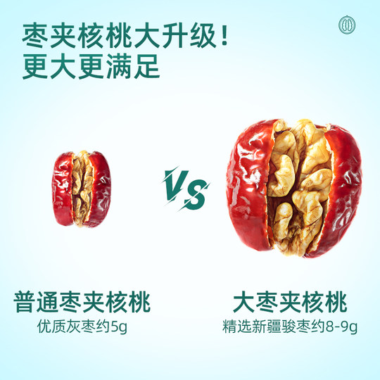 Three Squirrels_Red Dates with Walnuts/60 Xinjiang Hotan Dates Seedless Pregnant Women Healthy Breakfast Snacks Dried Fruit