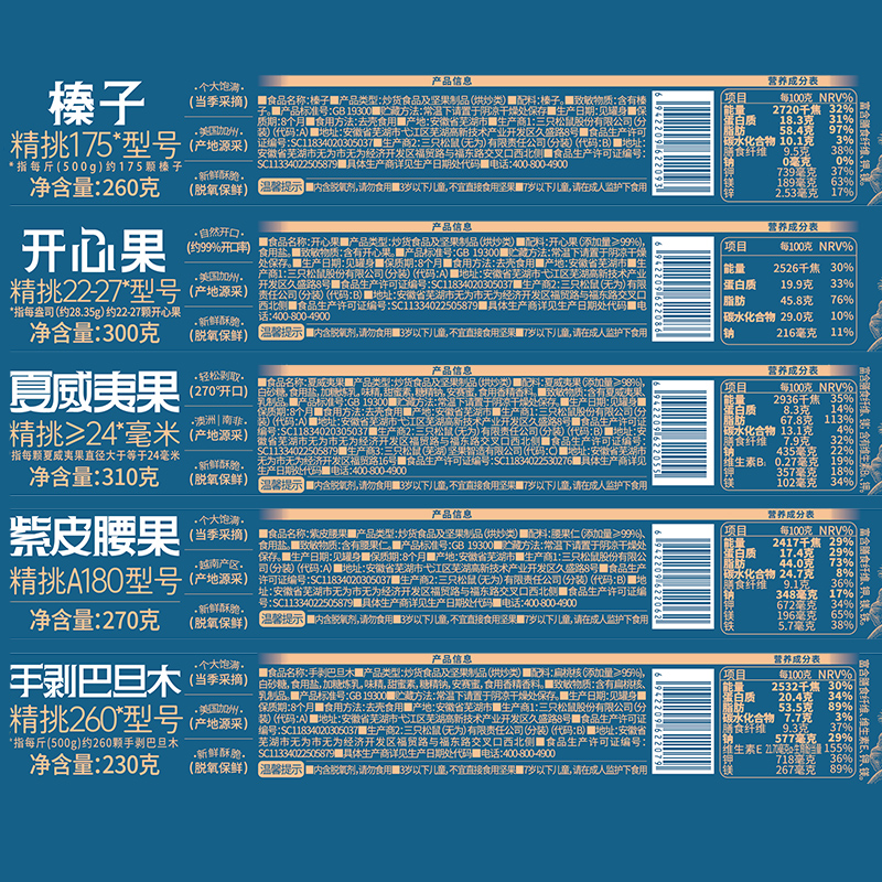 三只松鼠高端礼盒_臻萃鎏金礼6罐大颗粒罐装坚果礼包端午送礼 - 图2