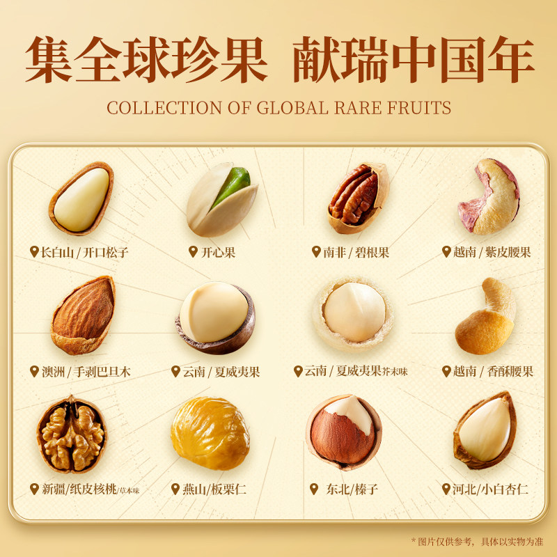 三只松鼠鼎金款年货坚果礼盒20袋/2110g送长辈健康零食大礼包送礼,淘宝优惠券,粉丝福利购,淘宝优惠卷