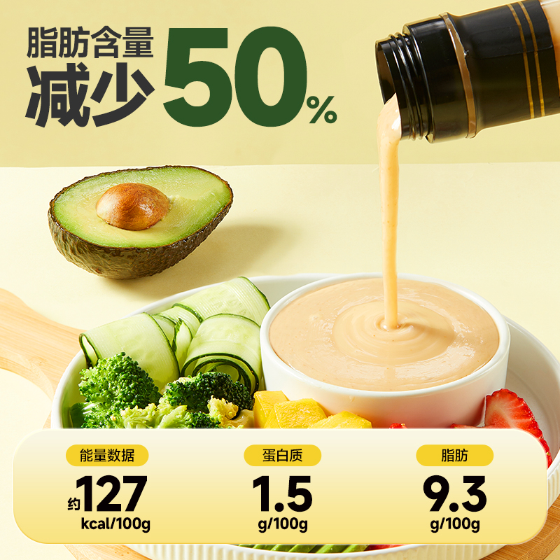 【蜻蜓教练奇亚籽芝麻沙拉汁】蔬菜水果专用沙拉酱调味料三只松鼠 - 图0