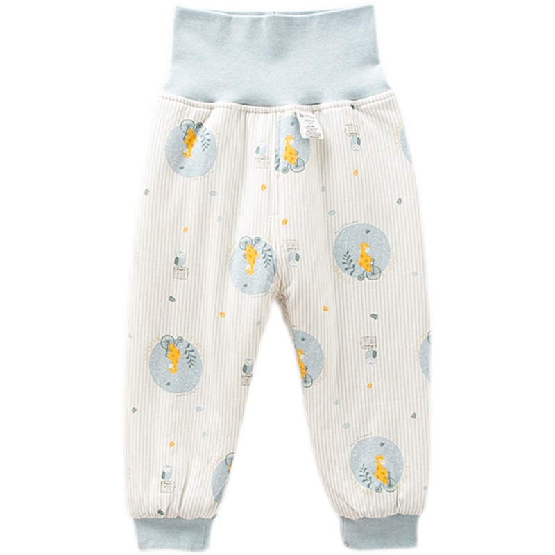 童泰婴儿高腰裤夹棉秋冬款0-3岁男女宝宝棉裤薄棉厚保暖护肚裤子 - 图3