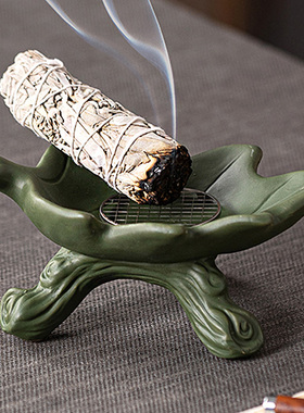 天然加州白鼠尾草专用香炉树叶秘鲁圣木条香薰套装瑜伽室内净化
