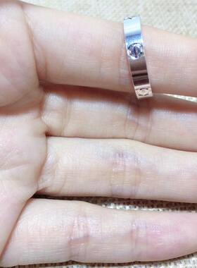 990足银精工闭口戒指