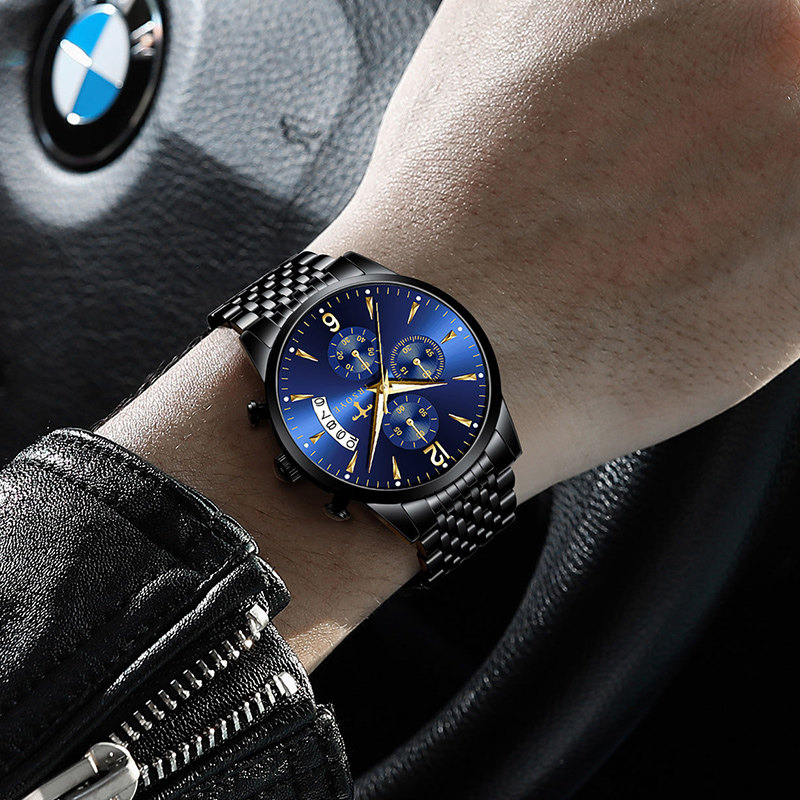 瑞士男士十大男款全自动防水机械表 尼诺尔手表国产腕表