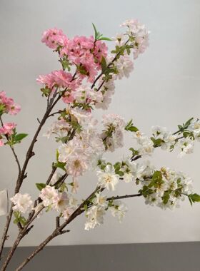 ins仿真花樱花假花家居客厅摆件落地插花婚礼装饰花摄影拍摄假花
