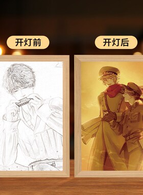 黑塔利亚主题灯光画二次元动漫周边角色装饰画氛围灯创意礼物周边