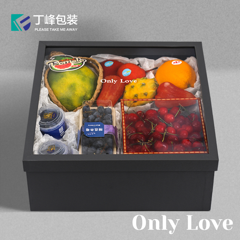 情人节礼物盒水果零食化妆品礼盒onlylove送礼伴手礼正方形包装盒 - 图3