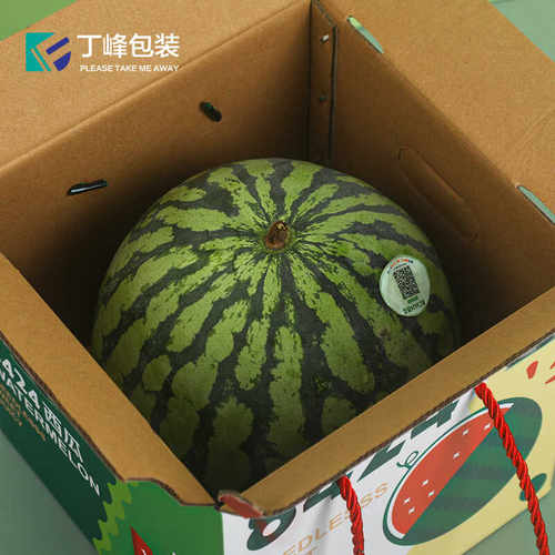 丁峰·单粒装西瓜包装盒上海南汇8424红心西瓜礼品盒手提礼盒 - 图1
