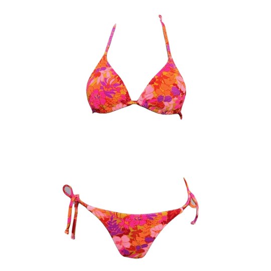 Amber三角杯性感绑带比基尼bikini女士分体游泳衣花色辣妹带胸垫