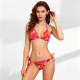 Amber三角杯性感绑带比基尼bikini女士分体游泳衣花色辣妹带胸垫