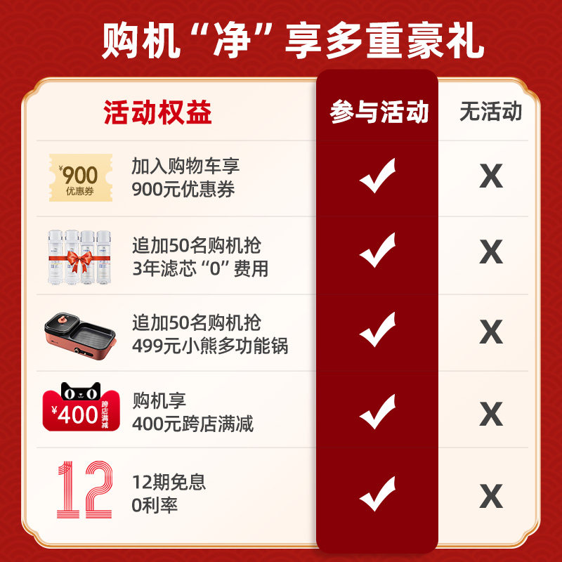 沁园净水器家用过滤器净水机配uv 沁园净水器