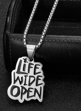 Lifewideopen字母吊坠
