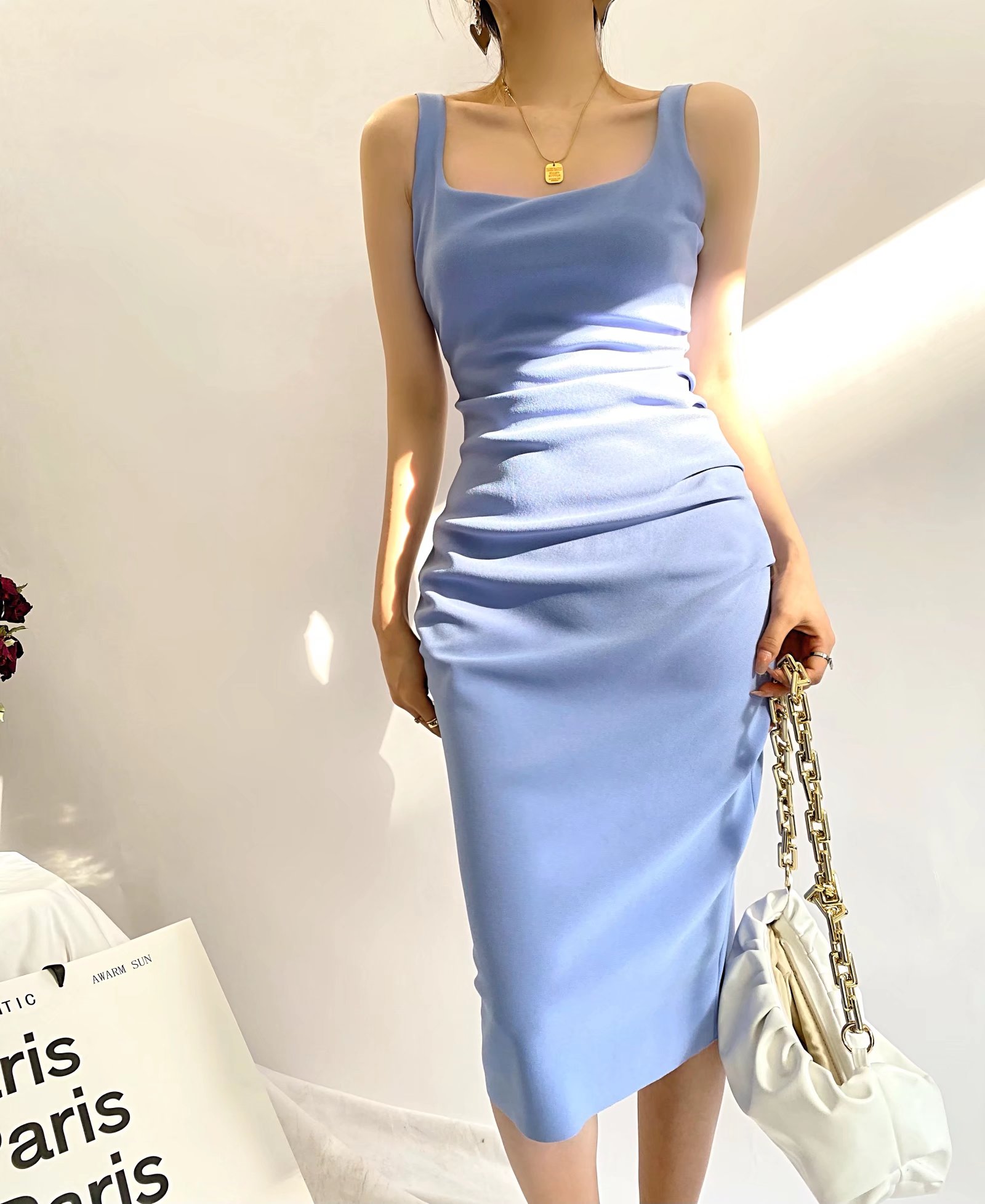 Sexy Women's dress Summer slim long-sleeved sheath dress - 图2