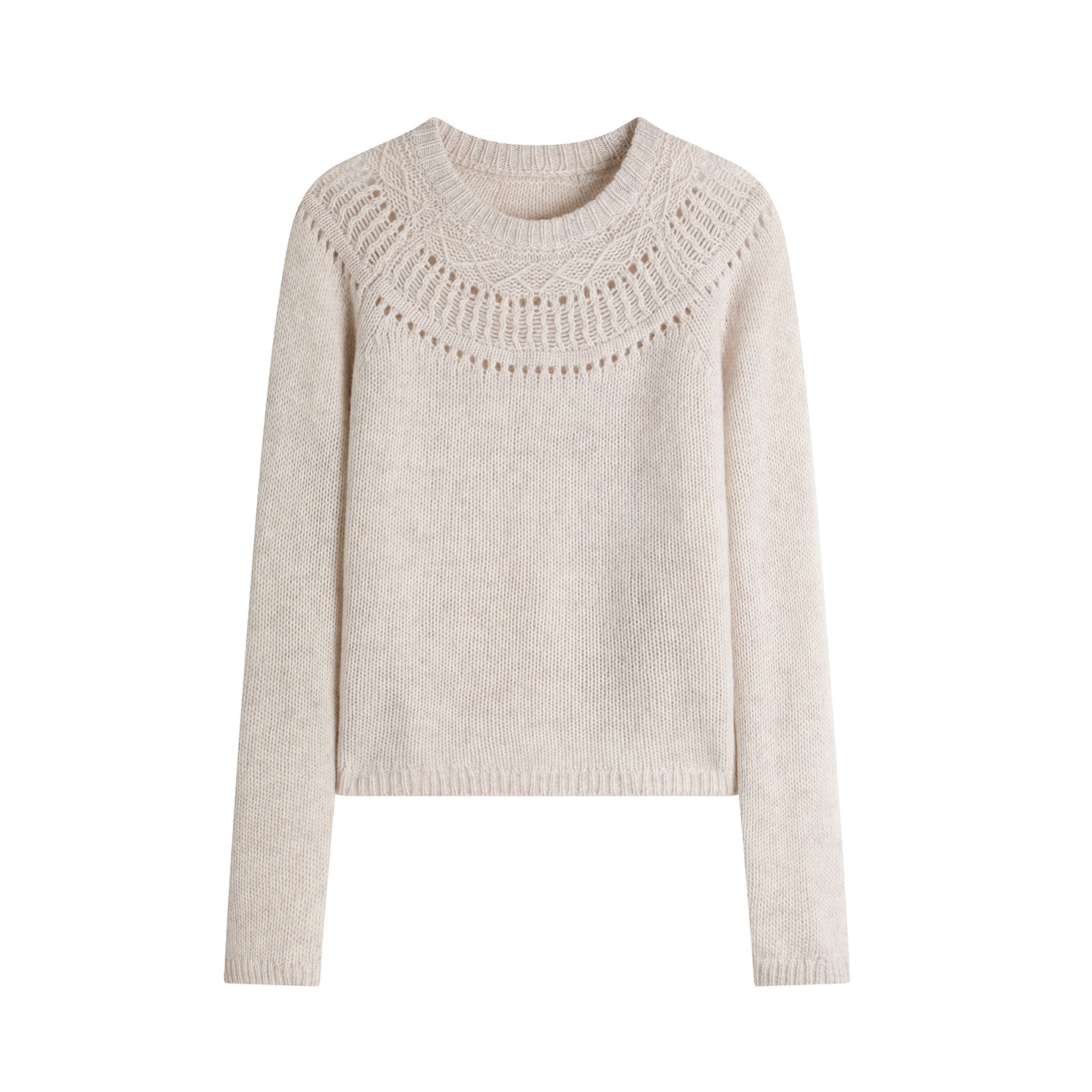 Next Weekend「珠纱」领口提花插肩袖毛衣,淘宝优惠券,粉丝福利购,淘宝优惠卷