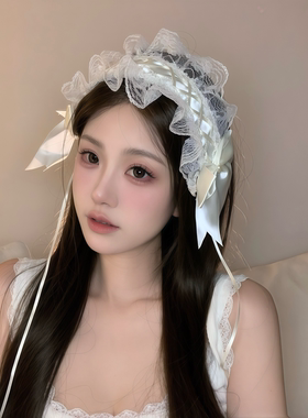 甜美芭蕾风蕾丝蝴蝶结发夹