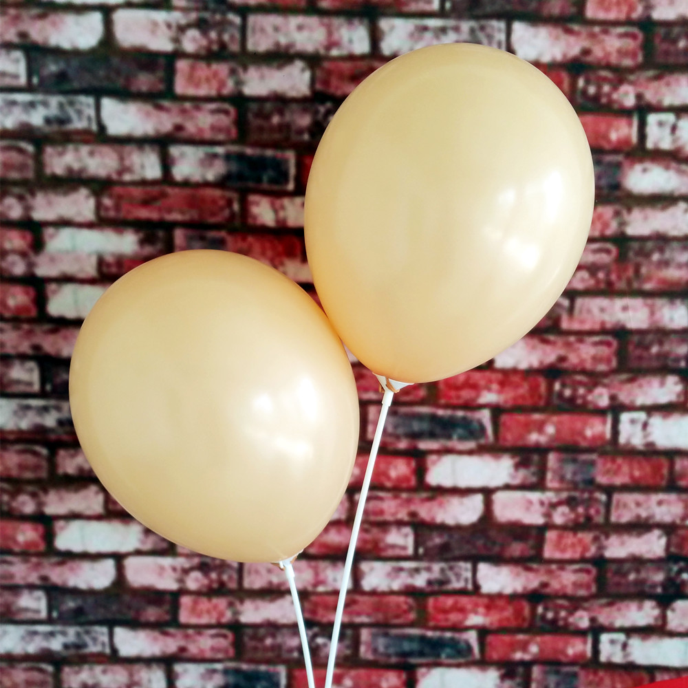 10个12寸米色系列乳胶气球婚庆用品生日派对装饰用品摄影道具-图1