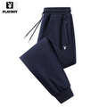 男加绒加厚直筒大码 PLAYBOY 纯棉运动裤 束脚卫裤 花花公子秋冬季 子
