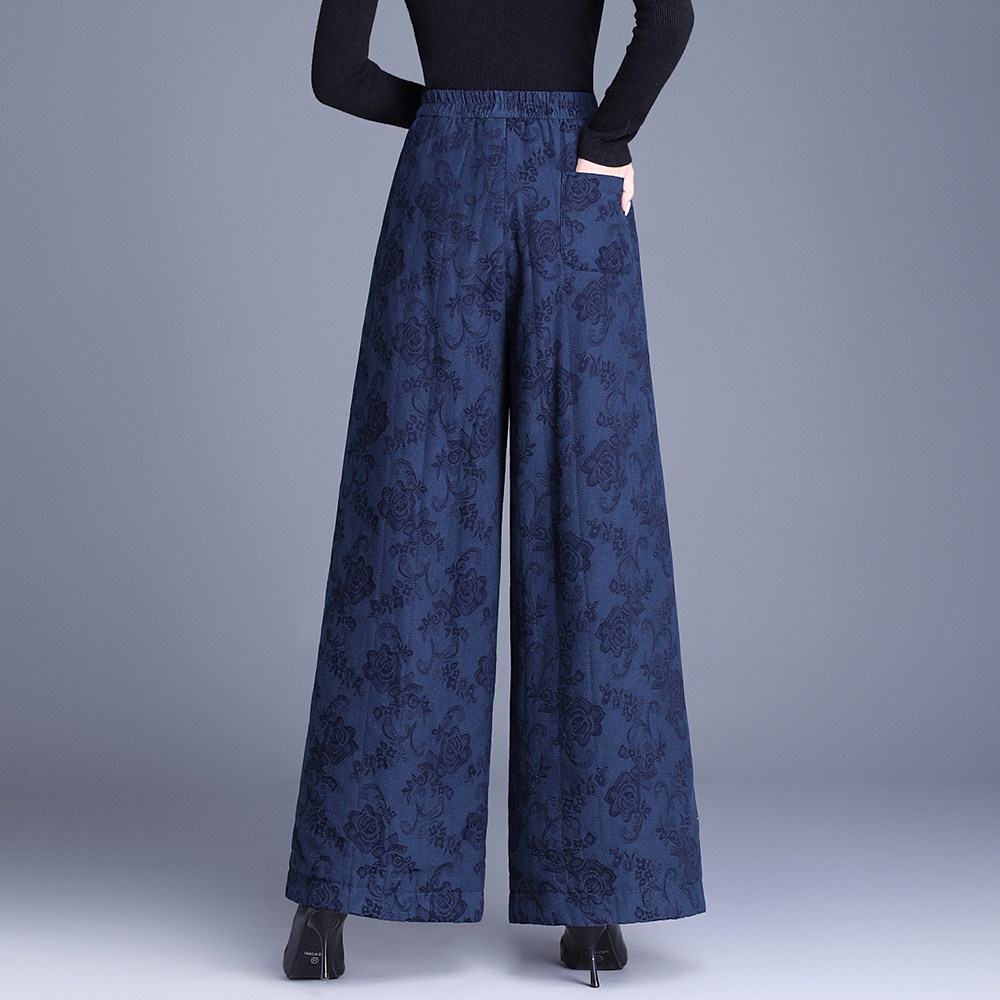 羽绒棉裤女冬季外穿2025新款加厚保暖提花夹棉休闲裤阔腿裤棉裤子,淘宝优惠券,粉丝福利购,淘宝优惠卷