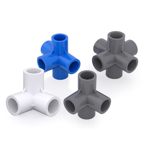 pvc接头20立体三通25立体四通五通32塑料配件鞋柜直角架子给水管 - 图3