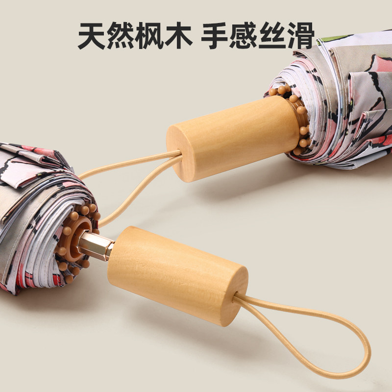 新款双层24骨雨伞防晒防紫外线太阳伞晴雨两用女加大号便携遮阳伞